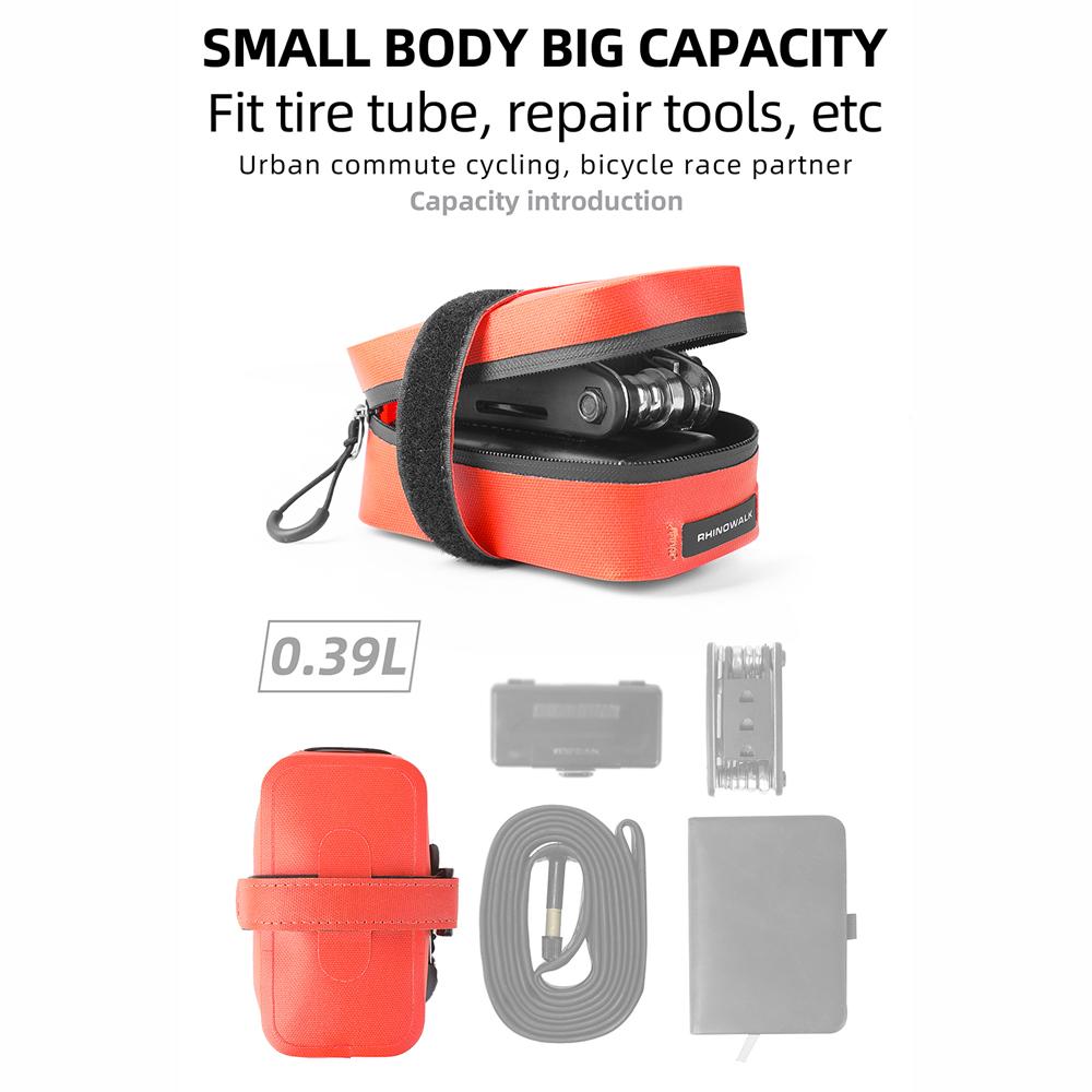 Велосипедная седельная сумка Rhinowalk, легкая и водонепроницаемая сумка для велосипедного сиденья под сиденьем, велосипедный инструмент