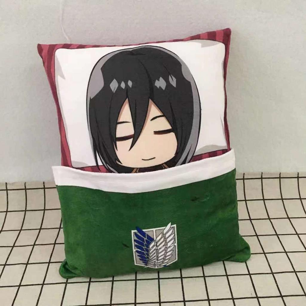 Attack On Titan Levi Ackerman Plush Toys Mikasa Eren Pillow Stuffed Toys Festival Birthday Gift