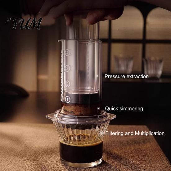 Handheld Coffee Brewer Portable Manual Maker, Pour-Over And Espresso Style Press, Lightweight Extractor Brewing Compression Cup for Office Camping