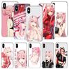 Zero Two Darling In The Franxx 002 Phone Case For iPhone 11 12 13 14 Pro XS XR X Max 7 8 6 6S Plus Mini + 5 SE Pattern Customize