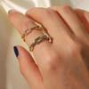 European & American Style 18K Gold-Plated Adjustable Women's Ring
