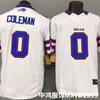 Buffalo Bills 0 Coleman Football Jersey 3rd Gen Regular White Embroidered Sports Uniform