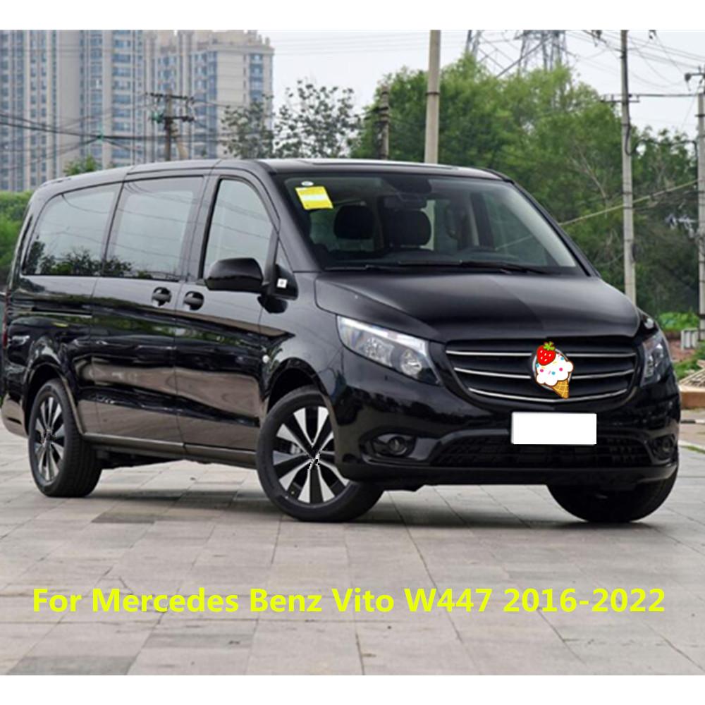 Car Front Fog Light Lamp Frame ABS Chrome Cover Trim Stick Parts Eyebrow For Benz Vito W447 2016 2017 2018