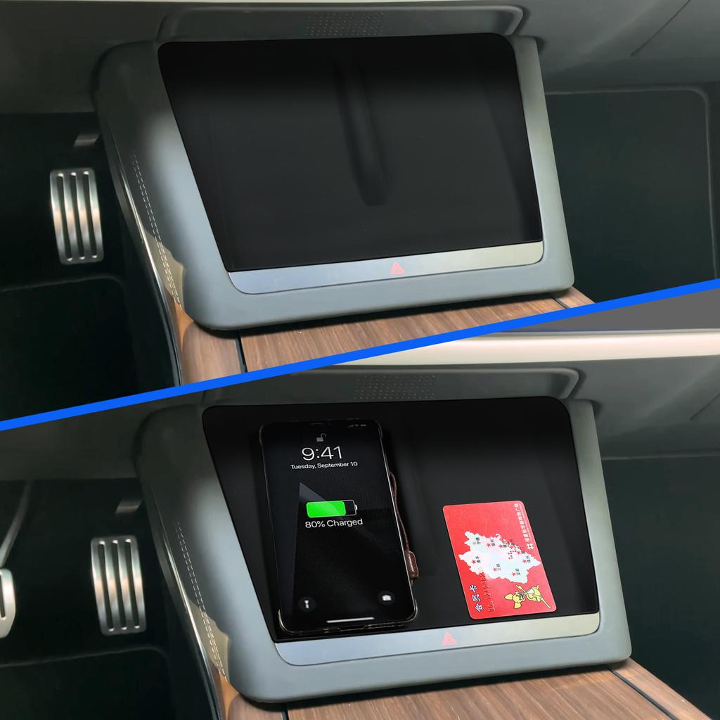 Для Tesla Model S 2025 противоскользящая накладка силиконовая автомобильная беспроводная зарядная накладка для телефона модель S нескользящий коврик автомобильные аксессуары