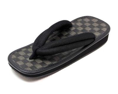 Мужские сандалии setta checkered black mesh rubber, размер 8, 3 см [Shiki], татами, стринги, подошва, Япония, 32 шт.-1, черный, см, минуты, 25,0~26,0