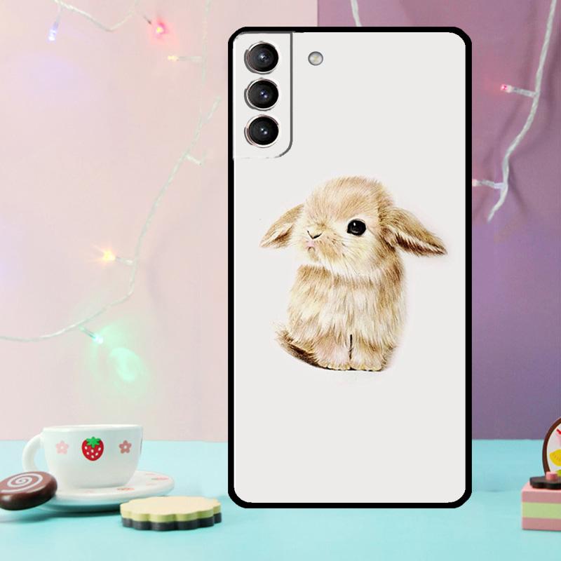 Чехол для телефона с кроликом для Samsung Galaxy S24 S25 Ultra S21 S22 S23 Ultra S9 S10 S20 Plus S25 FE