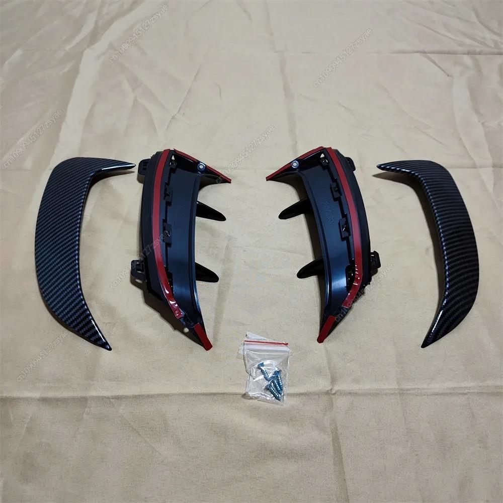 2Pcs Rear Bumper Spoiler Fender Canard Fins Trims For Mercedes Benz A Class W177 Hatchback A180 200 220 A35 A45 AMG 2018-2023