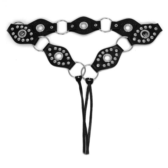 Женский ремень в стиле ретро, ​​преувеличенный ромб, металлическая пряжка из искусственной кожи, широкий ремень с ушками, аксессуары для брюк