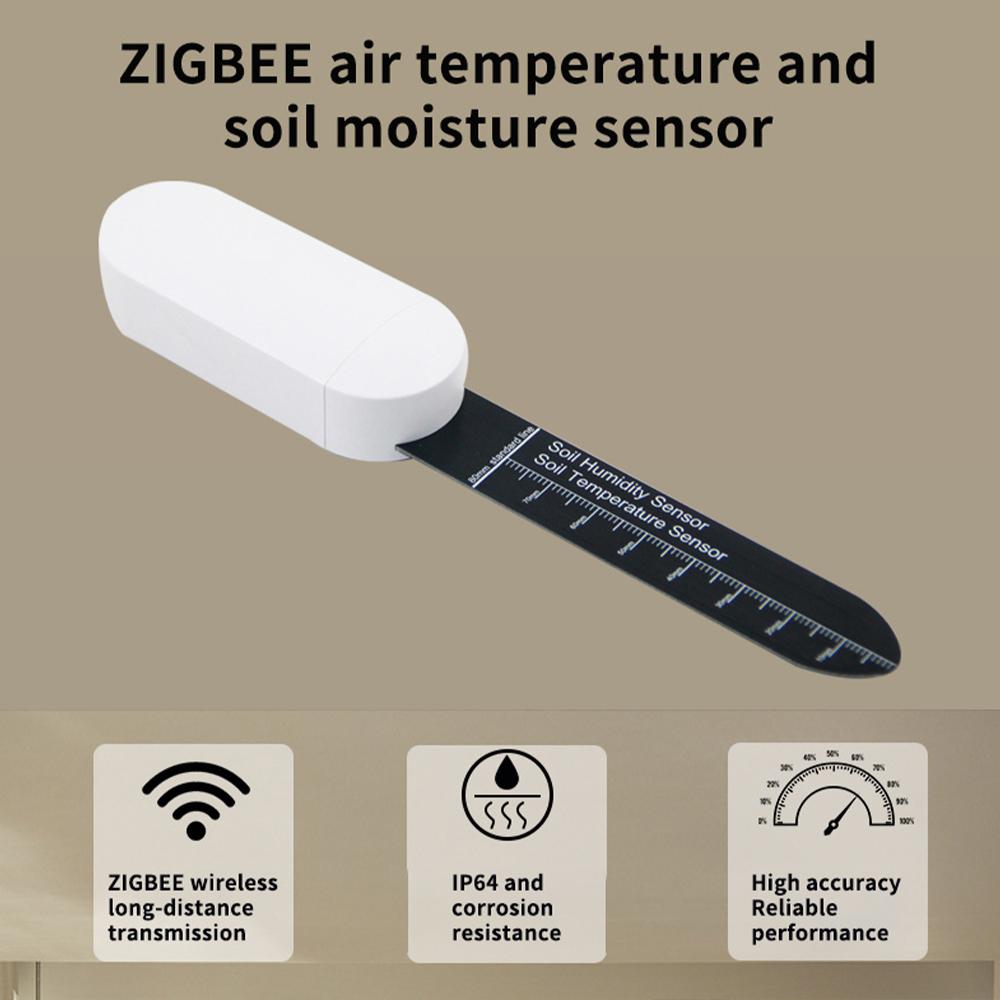 2/3/5/10pcs Zigbee Soil Moisture Sensor Smart Monitor Moisture Tester Flower Pot Soil Greenhouse Garden Planting Humidity Meter