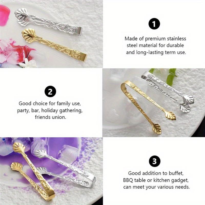 1 шт. зажимы для кубиков льда из нержавеющей стали щипцы для сахара зажимы для еды зажим для льда бар кухонные сервировочные щипцы кухонные принадлежности