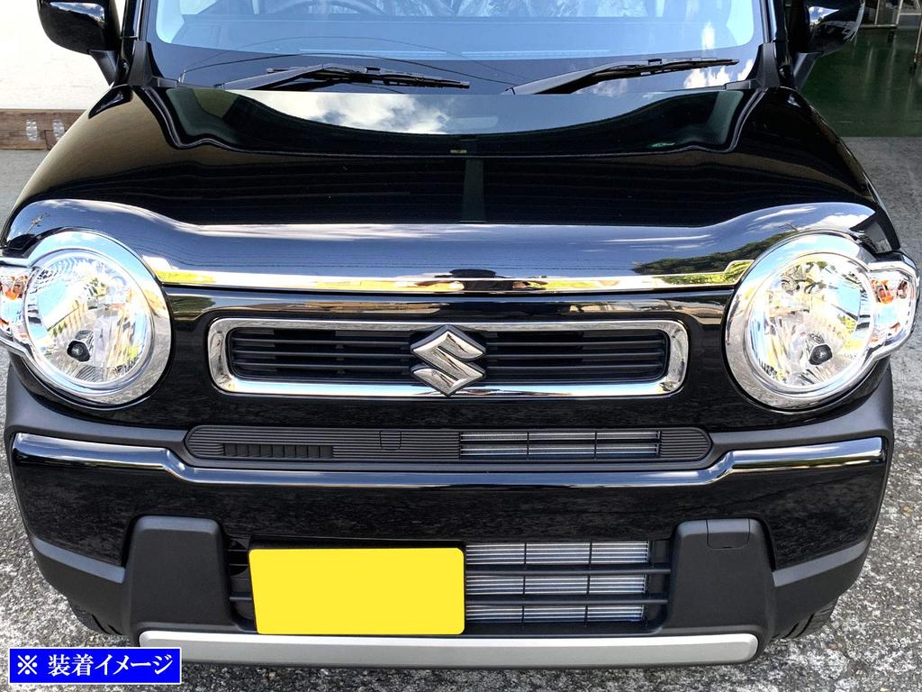 BRIGHTZ Finish Stainless Steel Plated Bonnet Lip Molding for Hustler Ultra-Mirror (1 Piece) [BON-COV-027] MR92S/MS52S (R92, R52, 92S, 52S, 92, 52, 90,