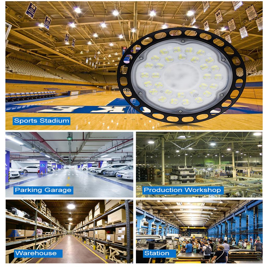 Светодиодный светильник UFO High Bay 100 Вт 150 Вт 200 Вт AC220V Водонепроницаемый Сверхъяркий Энергосберегающий Лампа для склада Гаража