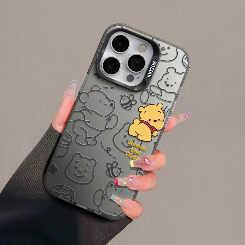 Lotso Bear iPhone Case - Compatible with iPhone 12 Pro Max to iPhone 17, Silver, 15 Colors Available