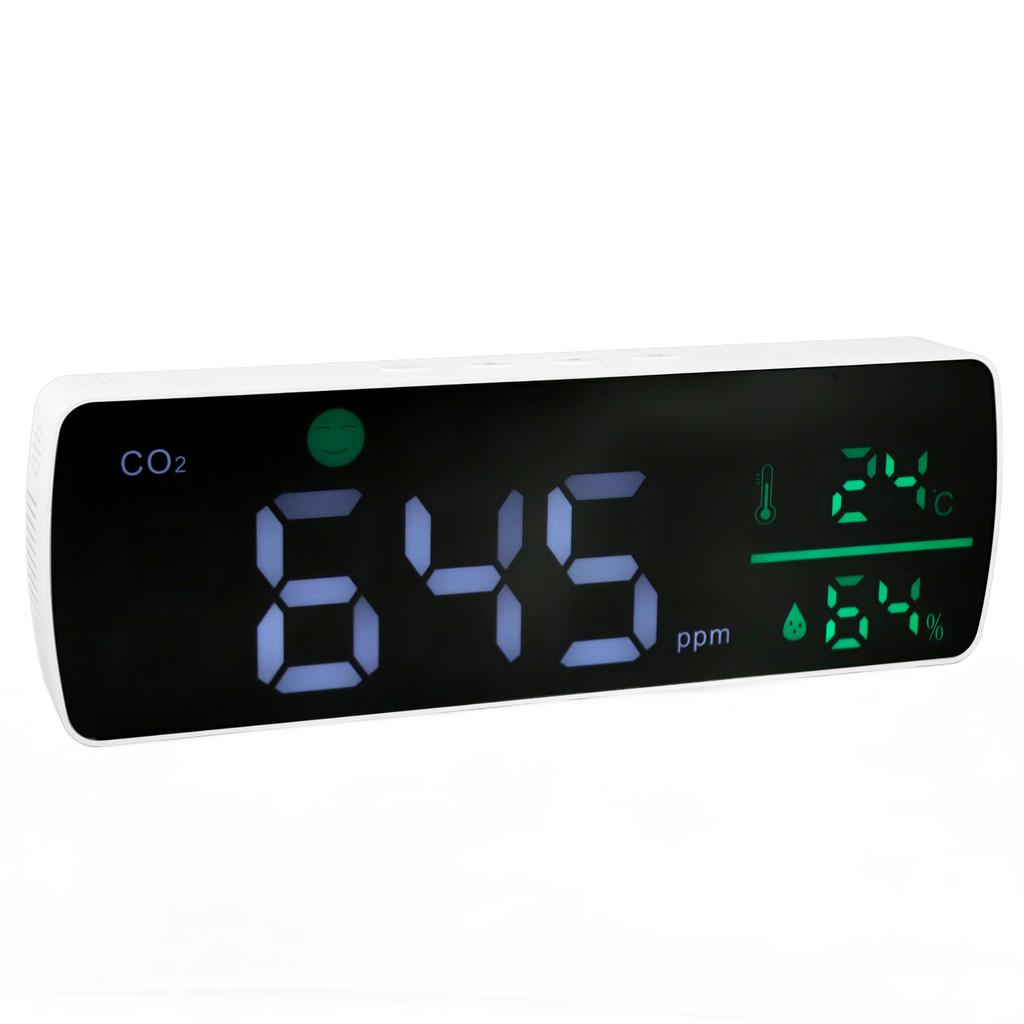 CO2 Monitor High Accuracy Far Infrared Sensor 2000MAH Battery Temperature Humidity Detector with