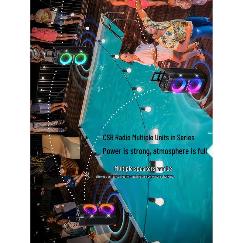 W-King T12 Portable Outdoor Party Bluetooth Speaker