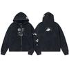 Oversized Cotton Hooded Zip-Up Sweatshirt Men Women Streetwear Loose Fit Long Sleeve Pullover