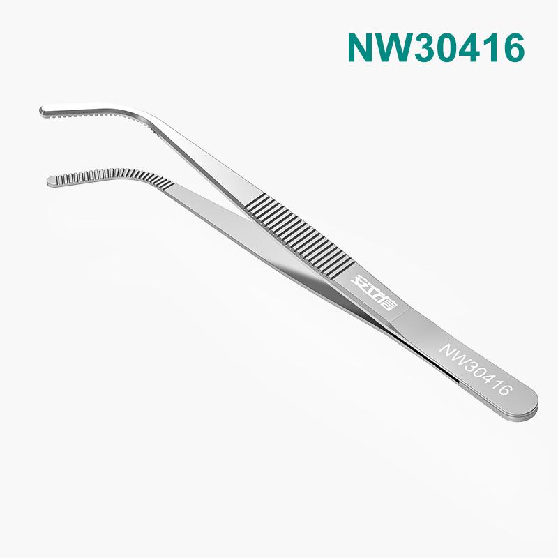 25 см пинцет для укладки волос из нержавеющей стали 304 с круглыми зубцами и нескользящей конструкцией