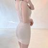 Small man pure desire wind suspender dress female summer hottie sexy body strap waist hip short skirt