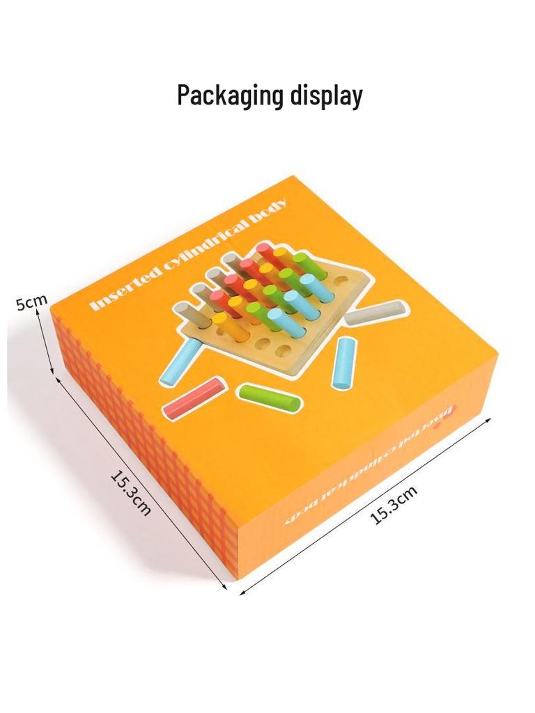 Монтессори Сенсорная Интеграция Цилиндр Колышек Игрушка: Развивающие строительные блоки для раннего обучения для детей.
