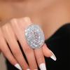 High-Grade Luxury Sparkling Crystal Ring Opening Adjustable Ring Women's Ring