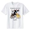 French Bulldog Print T Shirt Women Casual Dog Print T Shirt For Girls Summer White Harajuku