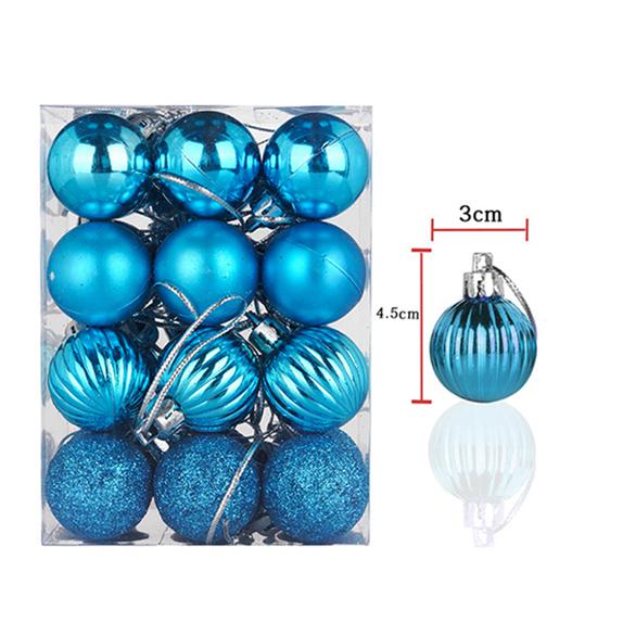 24 Pcs 3cm Christmas Decorations for Home Xmas Ball Ornament Christmas Decorations for Trees Balls New Year Decorations Decor