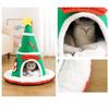 Christmas Hat Pet House Autumn Winter Warm Indoor Dog Cat Bed Cave Plush Kitten Puppy Sleeping Nest Tent Pet Supplies