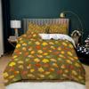 Leaf Flower Print Three-Piece Kit Quilt Cover Small And Fresh