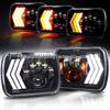 7-Inch Square LED Headlights for Jeep Wrangler (5x7, 6x7) Modification