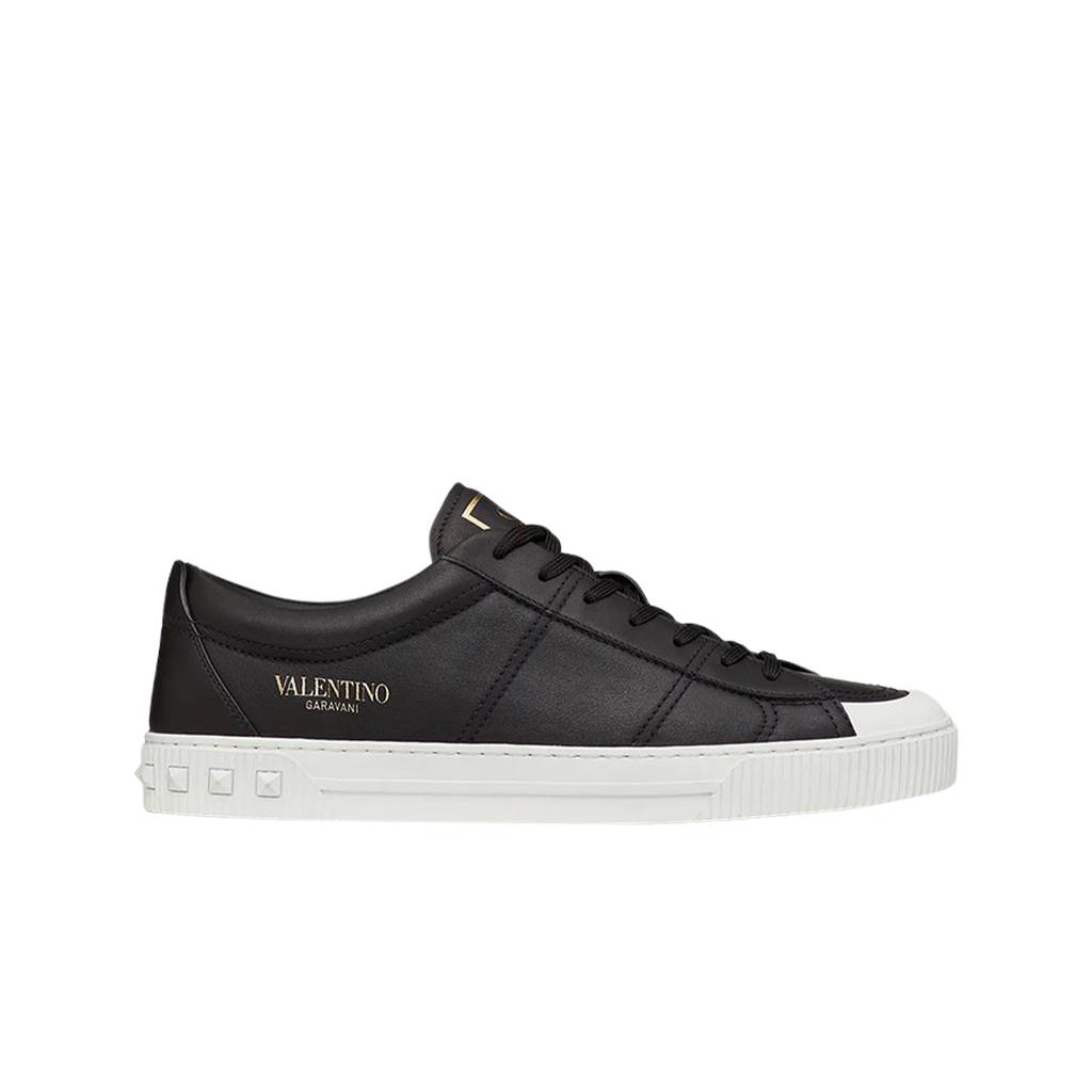 Valentino Cityplanet Calfskin Sneakers Black