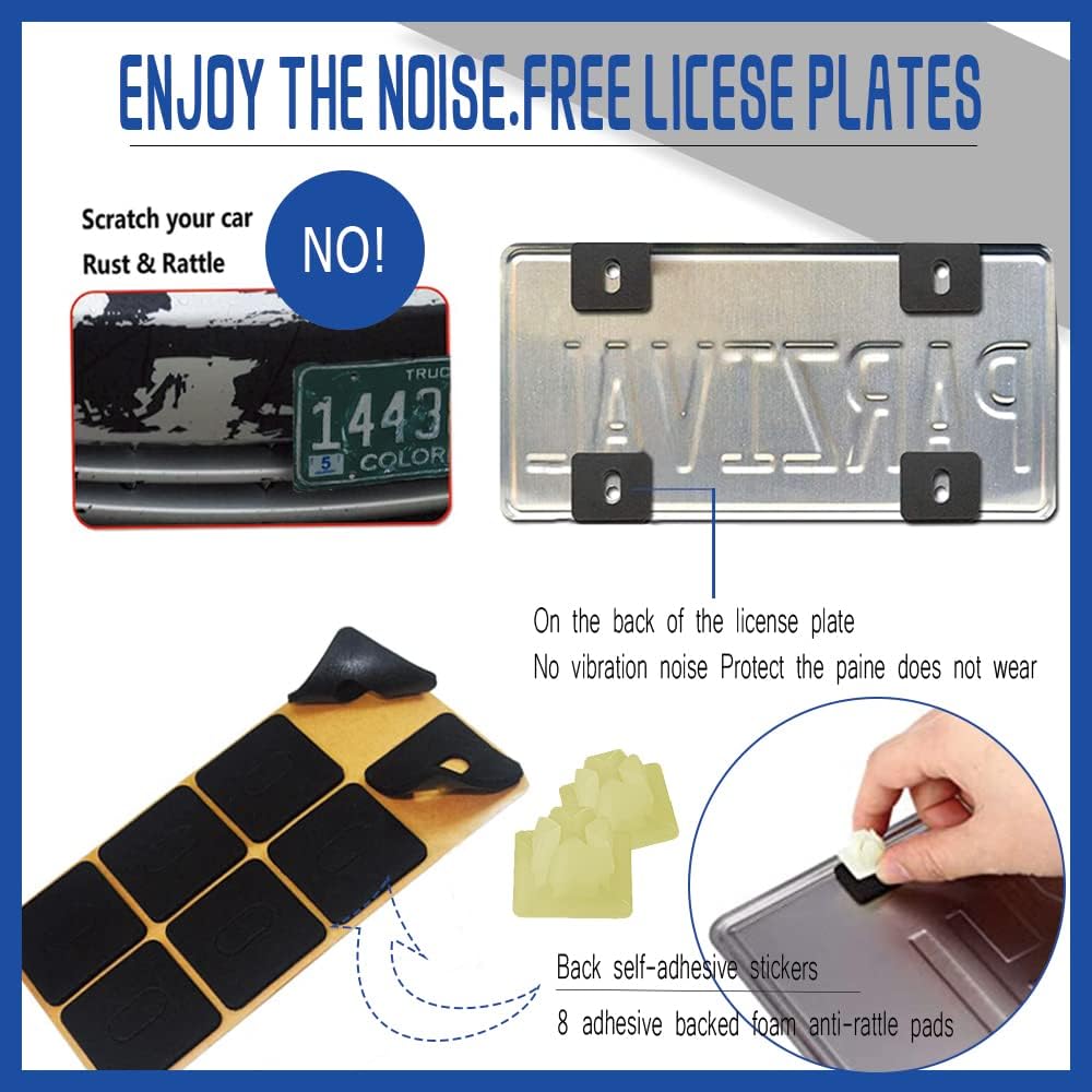 Набор из 8 шт. противоугонных винтов для номерного знака, антивандальный крепеж, набор винтов из нержавеющей стали для передней и задней рамки номерного знака