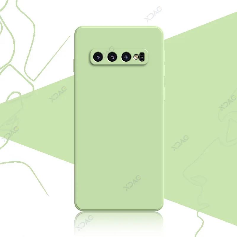 Роскошные квадратные жидкие силиконовые чехлы для Samsung Galaxy S10 Plus S10E SamsungS10Plus мягкий чехол для телефона водонепроницаемый корпус