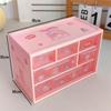 Korean-Style Six-Grid Transparent Desktop Storage Box for Jewelry and Dorm Rooms