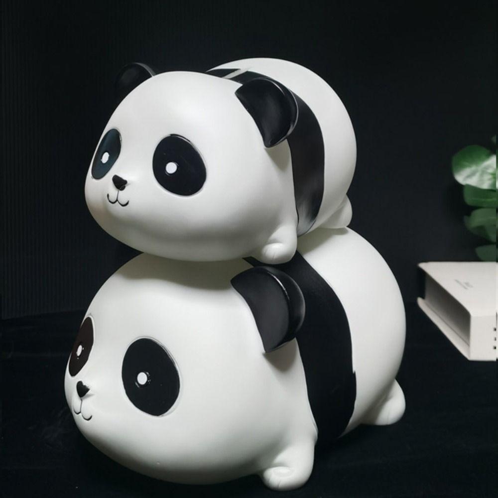 Large Capacity Panda Money Saving Box Savings Tank Kid Money Bank Bedroom Den Dresser