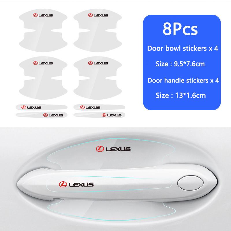 GJEE1 TPU Car Transparent Door Bowl Handle Protective Film Sticker For Lexus F SPORT LBX NX RX 350h 450h ES UX 300e GS GX IS LS LX CT