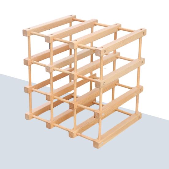 Деревянный стеллаж для вина, модульные стеллажи для хранения вина, сборка своими руками, держатель для винных бутылок, экономящий место, столешница для горизонтального хранения 12 бутылок