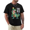 Christmas Shirt for Kids Boys Tree T Rex Dinosaur Xmas Gifts T-Shirt Shirts Graphic Tee Man T Shirt Men Clothes