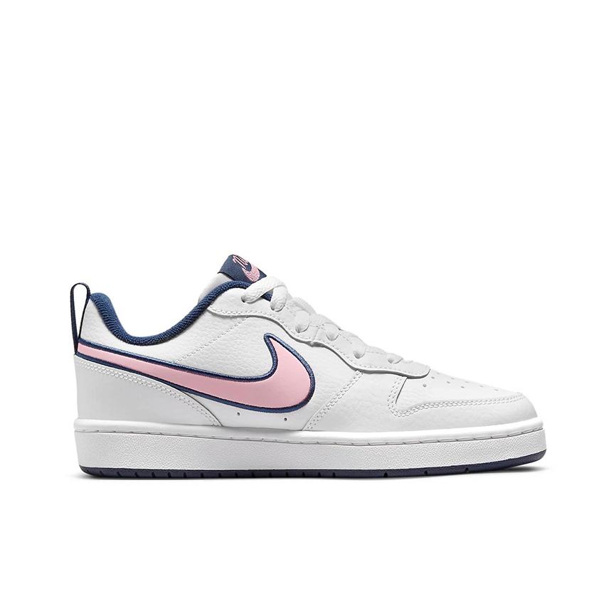 Nike Court Borough Low 2 SE Кожа Повседневные Удобные Нескользящие Легкие Амортизирующие Низкие Детские Кеды для Скейтбординга Детские кроссовки DB3090-100
