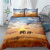 African Elephants 3d Bedding Set King Queen Double Full Twin Single Size Bed Linen Set