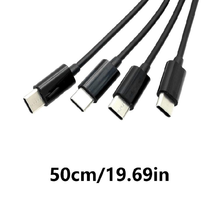 Lightweight USB to 4 USB C Port Power Cable Adapter Cord Line for Fast Charging of Phones Tablets and More 19.69in