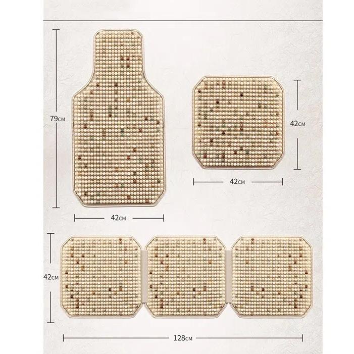 Подушка на сиденье автомобиля Летний охлаждающий коврик Цельный Грузовик Вентилируемый Дышащий Деревянные бусины Универсальный Чехол на сиденье автомобиля Для всех сезонов