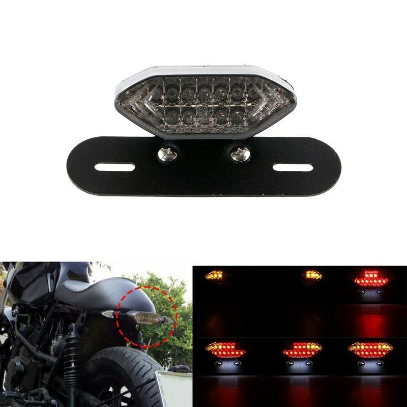 Universal 12V Motorcycle LED Brake Tail Light Signal Lights LED Integrated Tail Light with License Plate Bracket