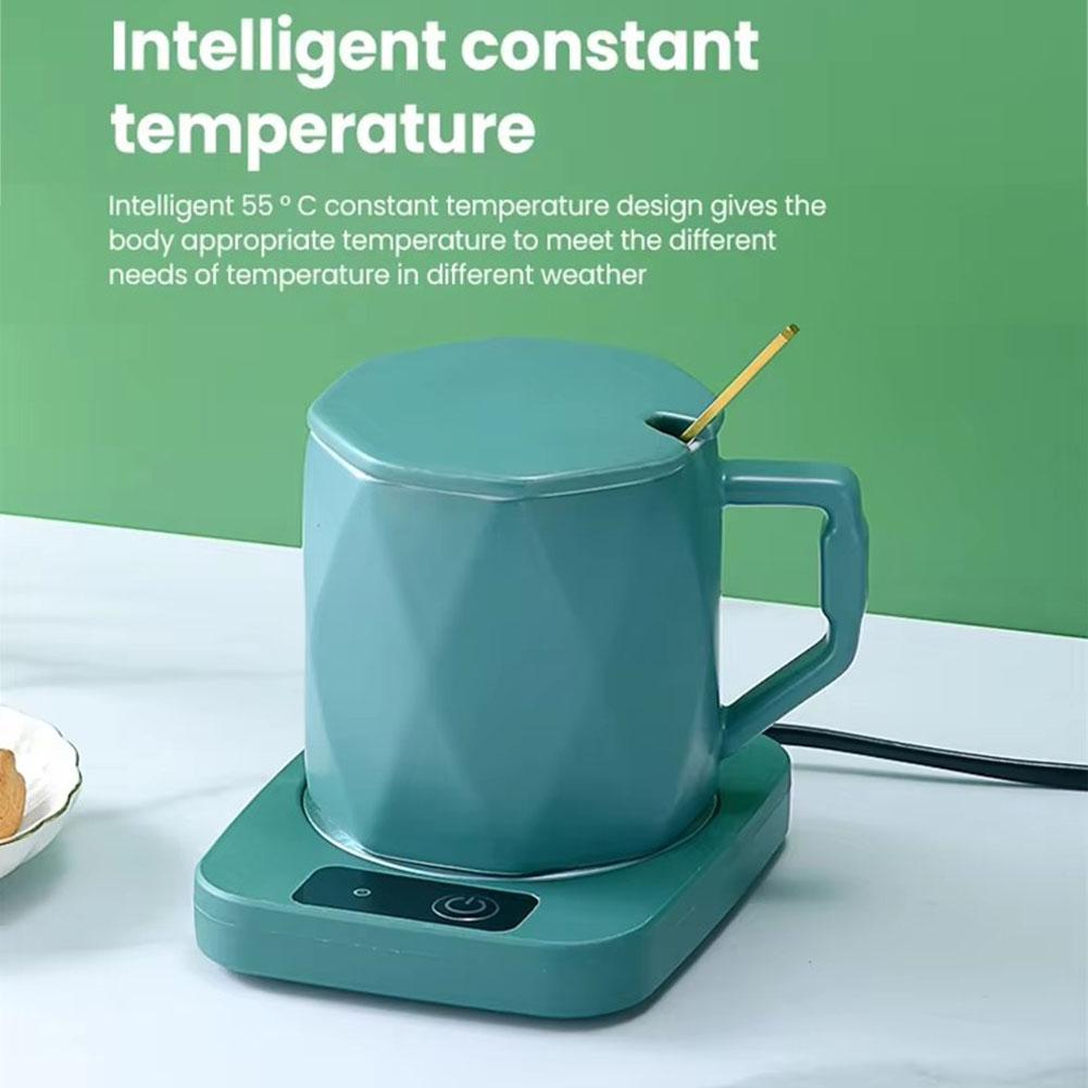 1pc Thermostatic Heated Coaster USB Home Cup Mug Heating Mat Mat Temperature Intelligent . Insu L9E4