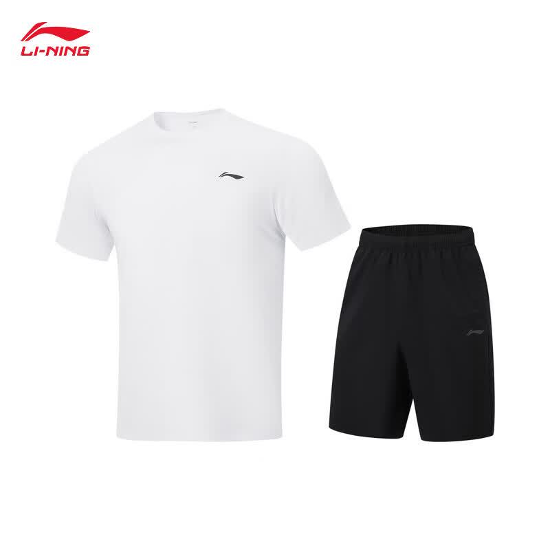 Li-Ning Мужской летний комплект: топ с коротким рукавом и шорты