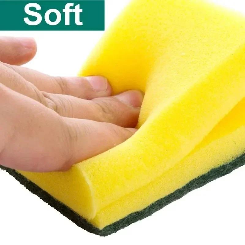 Губки для мытья посуды с высокой степенью впитываемости Magic Clean Pot Rust Stain Sponge Brush Kitchen Grease Cleaner Home Tools