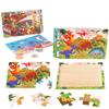 30 Pieces Wooden Puzzles Cartoon Animal Traffic Tangram Wood 3d Puzzle  Educational Toys For Children Gifts