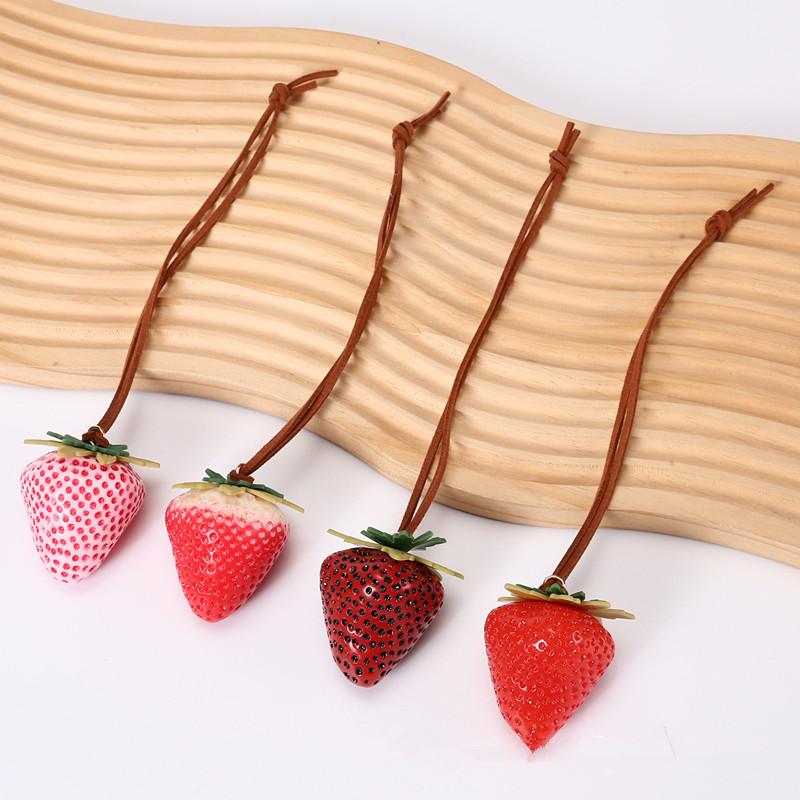Strawberry Charm Keychain Adorable Pendant Perfect For Phone Lanyard Bag Accessories