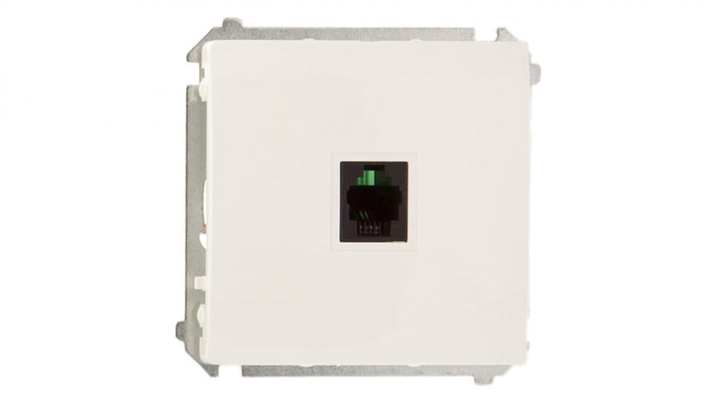 Simon Basic Gniazdo Telefoniczne Pojedyncze Rj11 Białe Bmtu.01/11