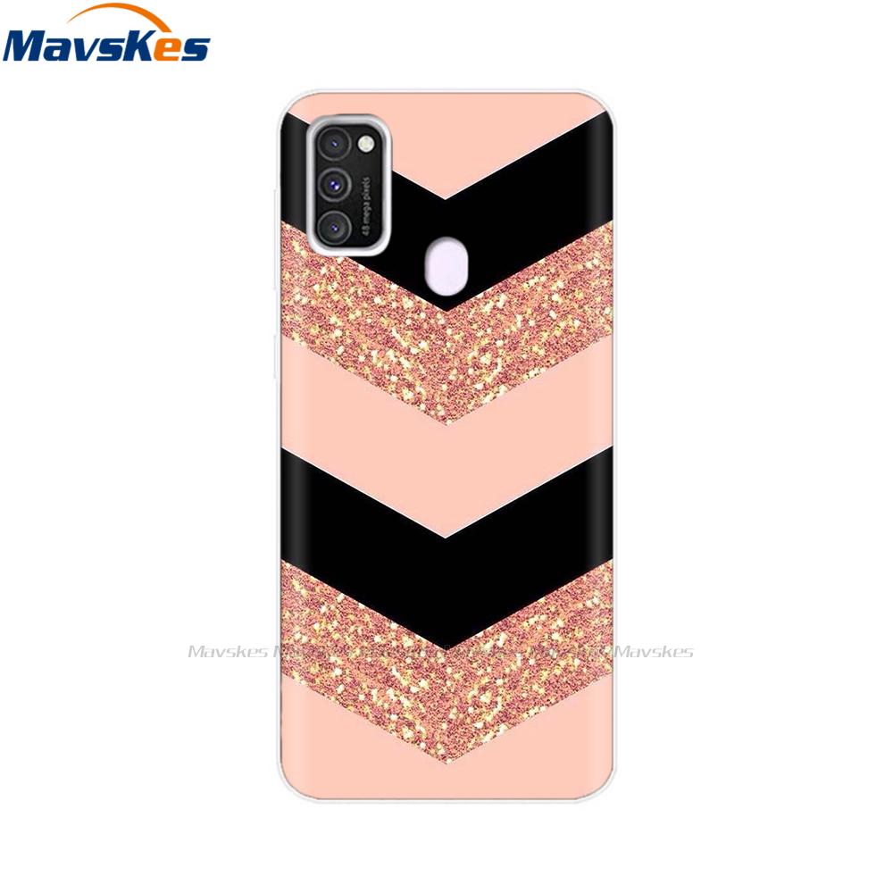 Чехол для Samsung Galaxy M21 Задняя крышка Мягкий силиконовый TPU Чехол для телефона Для Samsung Galaxy M20 M21 M30 M30s M31 Чехол Защитный бампер