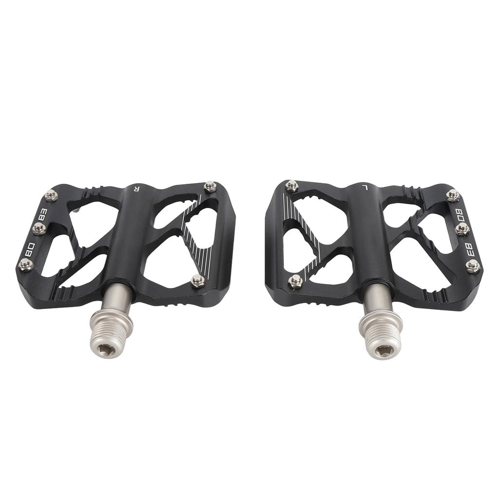 Aluminum Alloy Bicycle Pedals CNC Machined 3 Bearings Flat Bike Pedals with Removable Anti Skid